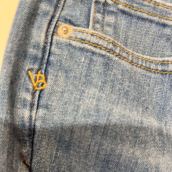 🌸 VERONICA BEARD Carly Kick Flare High Rise Light Blue Jeans Size Small - Picture 6 of 8